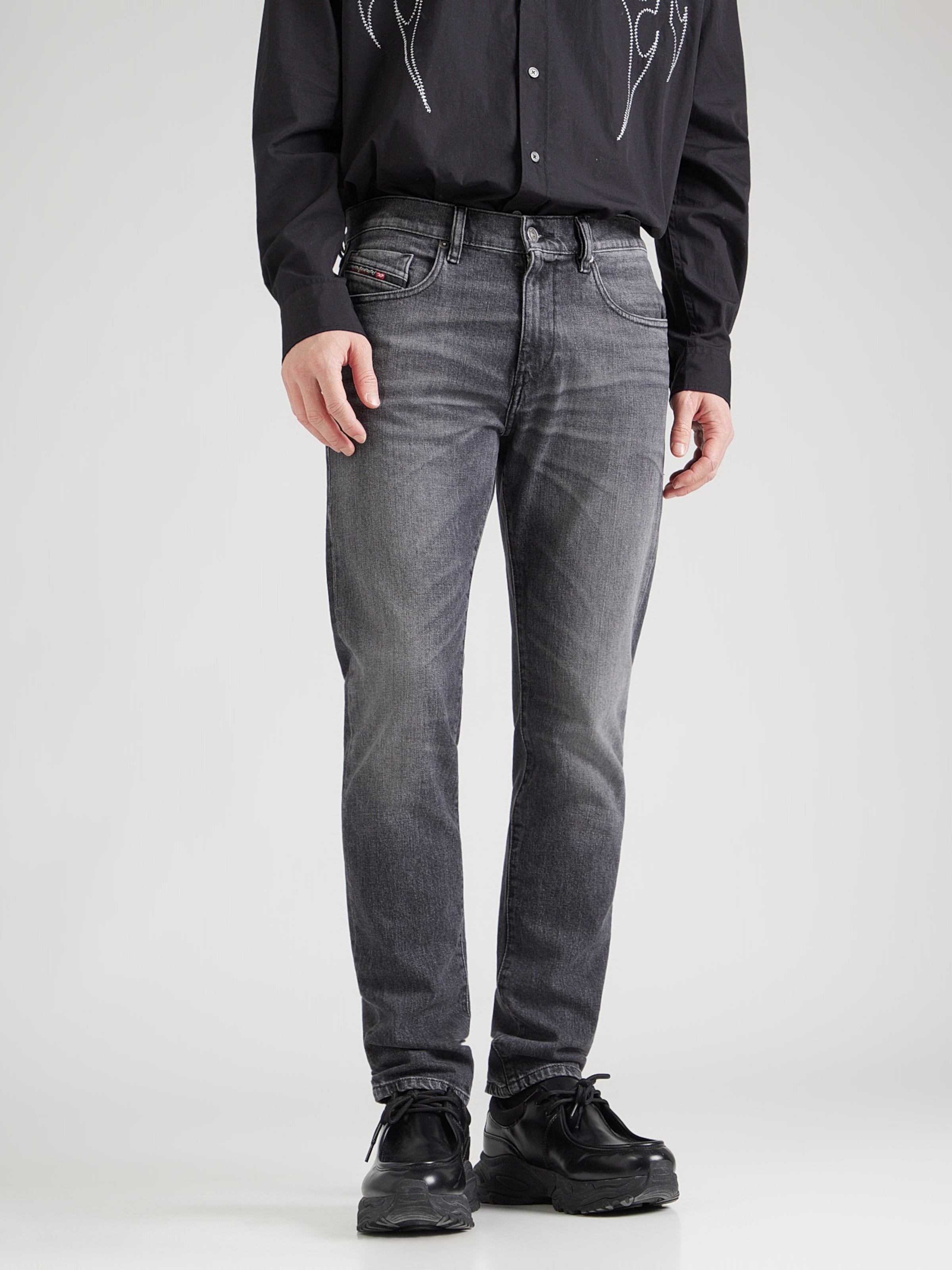DIESEL Джинсы Slim fit '2019 D-STRUKT' в черном дениме — фото 3