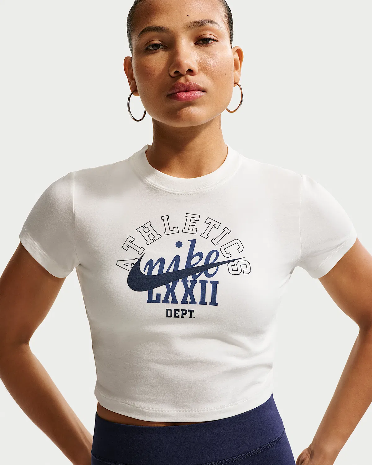 Женская укороченная футболка Nike Sportswear Chill Knit Slim, Sail