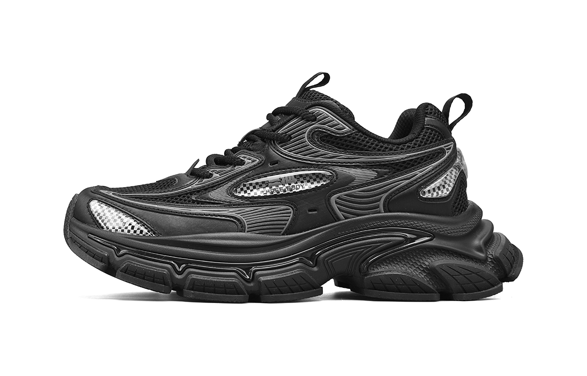 

HLA Трехкомпонентные массивные низкие кроссовки мужские черные, цвет Black