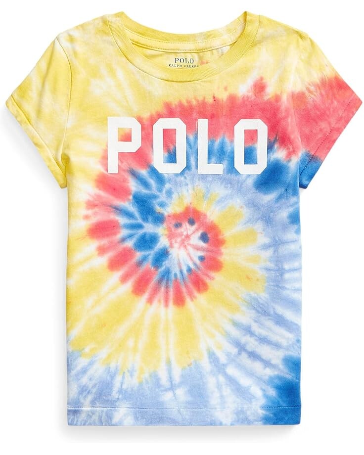 

Футболка Polo Ralph Lauren Kids Logo Cotton Jersey Tee, цвет Watercolor/Tie-Dye