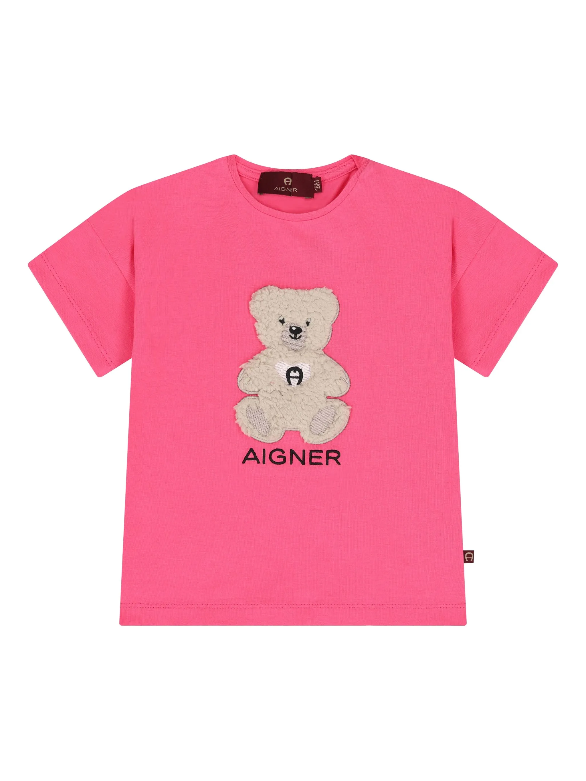 

Футболка с логотипом Aigner Kids, розовый