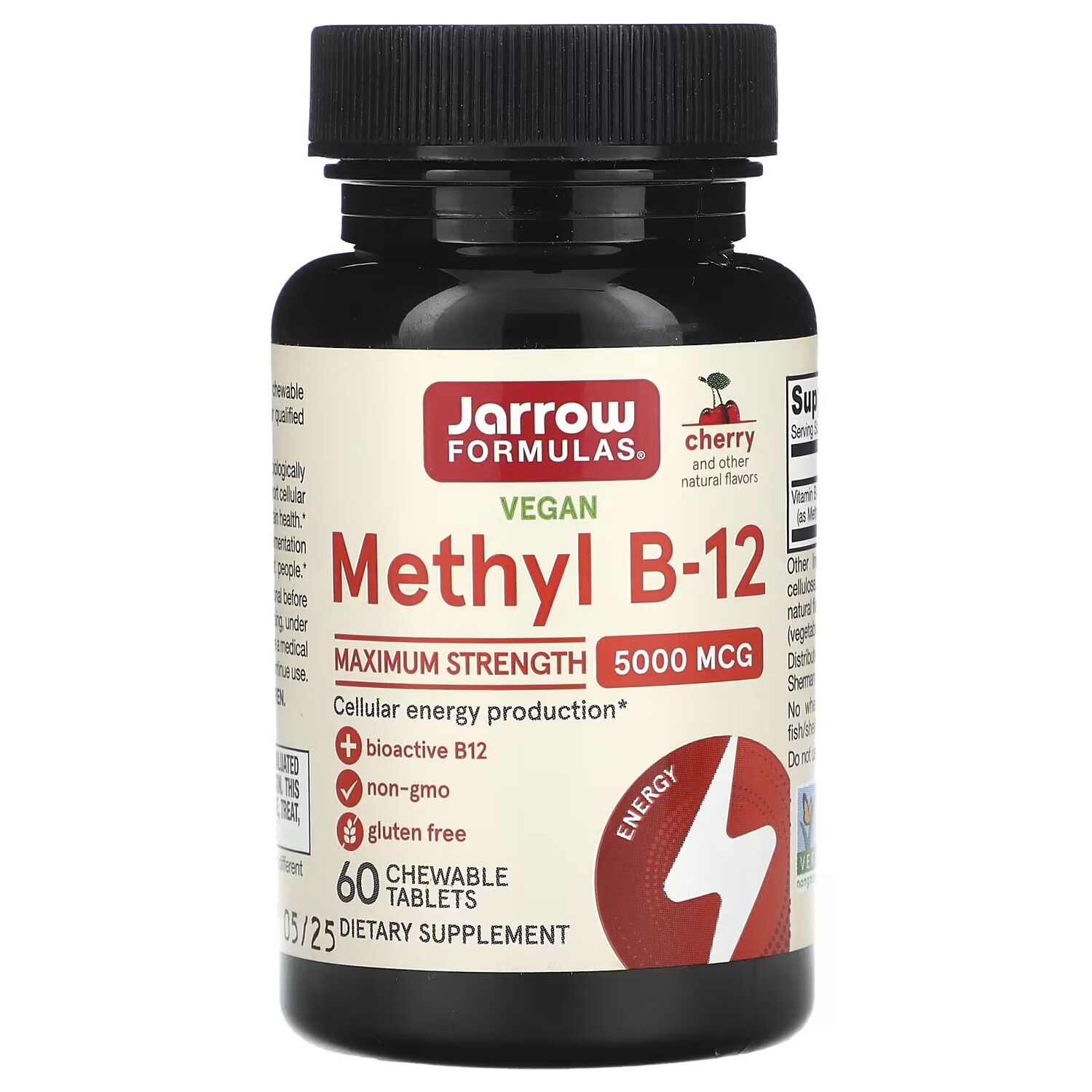 

Веганский метил B-12 Jarrow Formulas, вишня, 60 жевательных таблеток