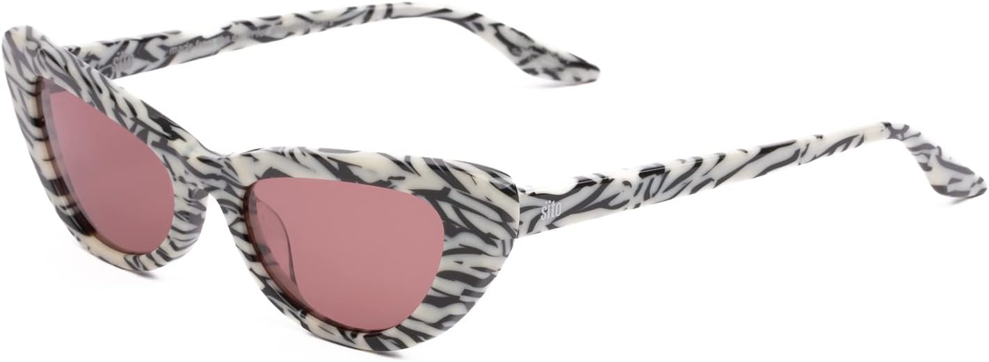 

Солнцезащитные очки SITO SHADES Lunette женские в стиле ретро «кошачий глаз», с анималистическим принтом, дизайнерские, милые, забавные, модные, для фестивалей, защита от УФ-излучения 100%, Savannah
