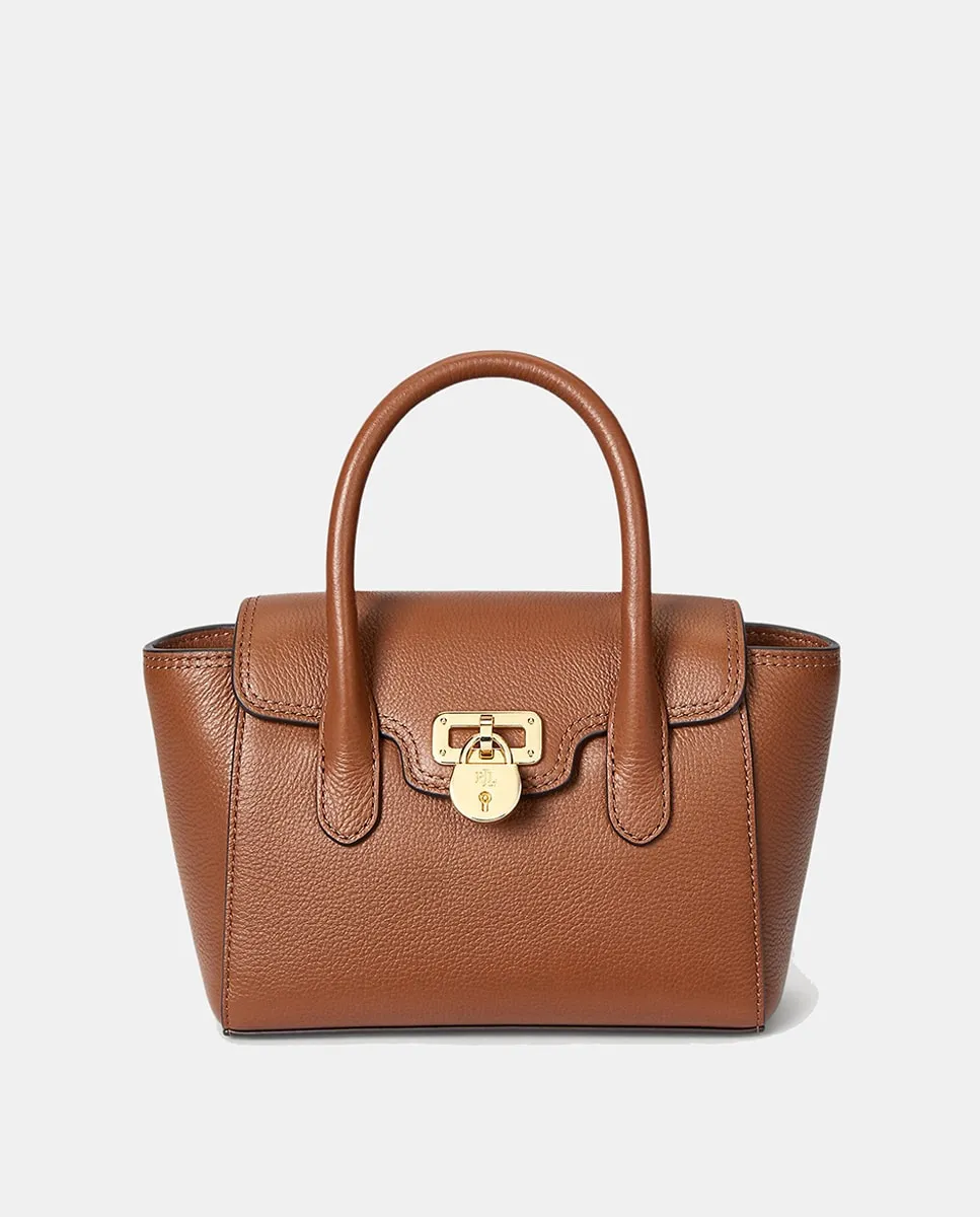 

Маленькая кожаная сумка-саквояж Tanner Lauren Ralph Lauren, песочный