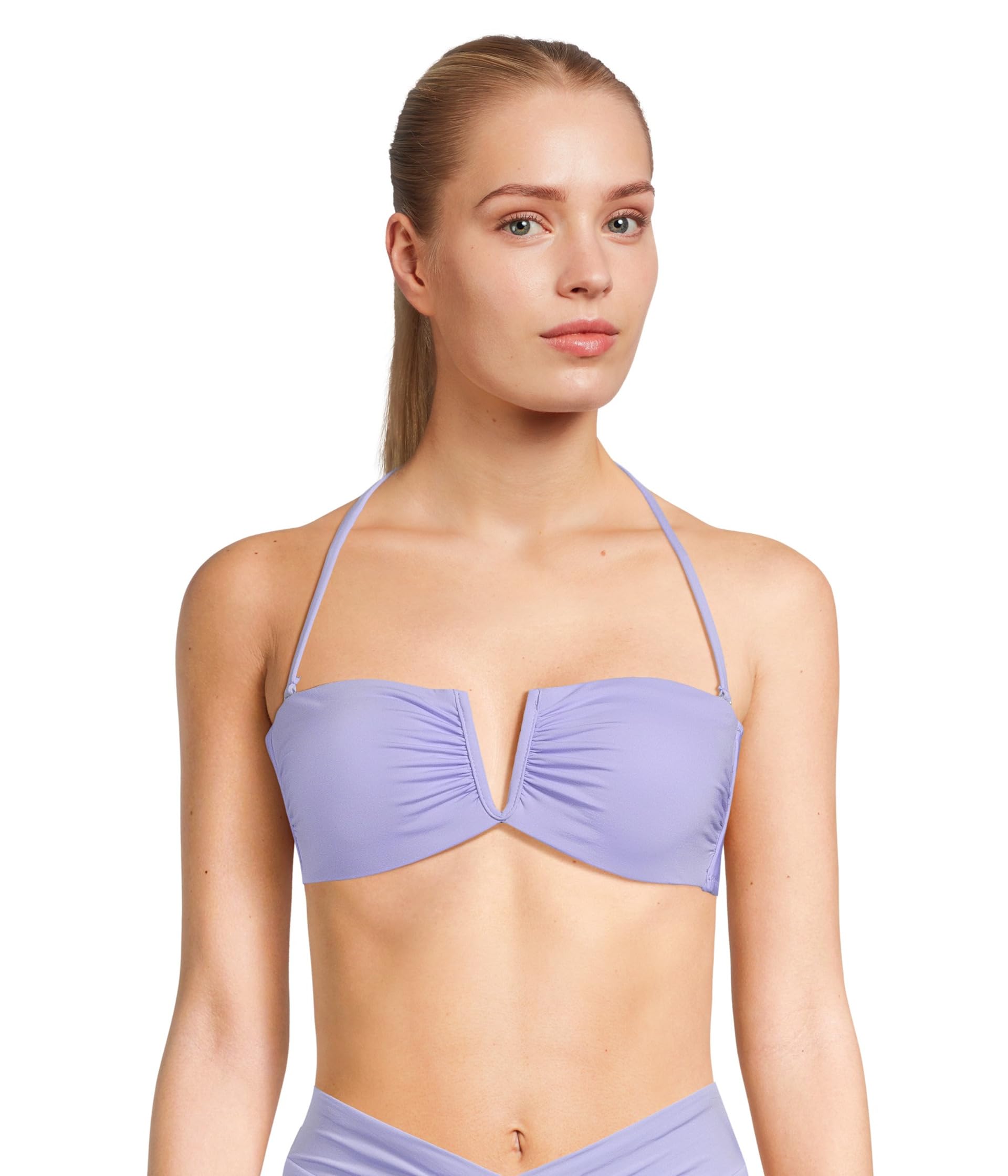 

Пляжный топ BECCA Color Code Brinley V Wire Bandeau Top, Bellflower