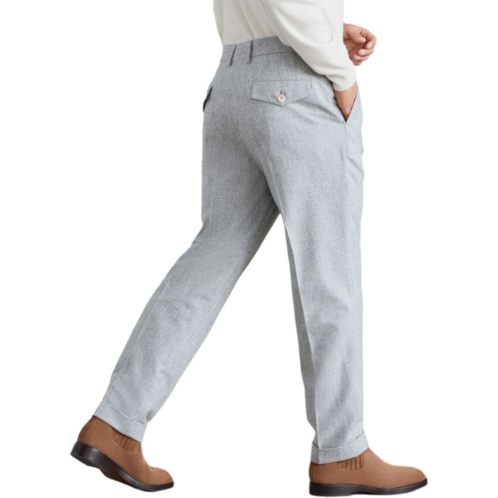 Брюки с заутюженной стрелкой Brunello Cucinelli, серые — фото 4
