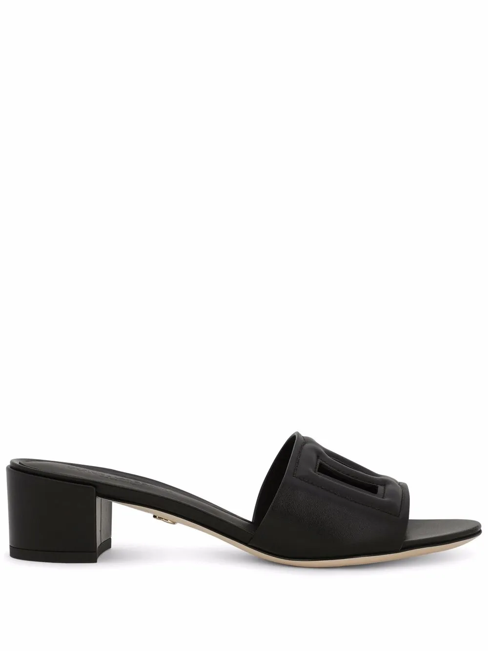 Мюли с логотипом DG DOLCE & GABBANA, черный