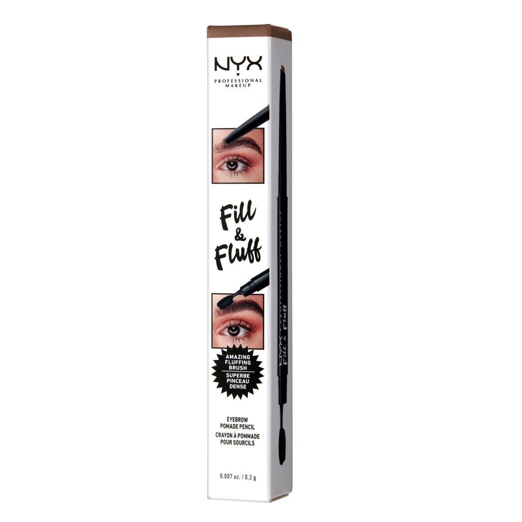

Карандаш для бровей fill & fluff eyebrow pomade pencil Nyx Professional Makeup, nr. 3 - auburn, вес 0.2 гр.