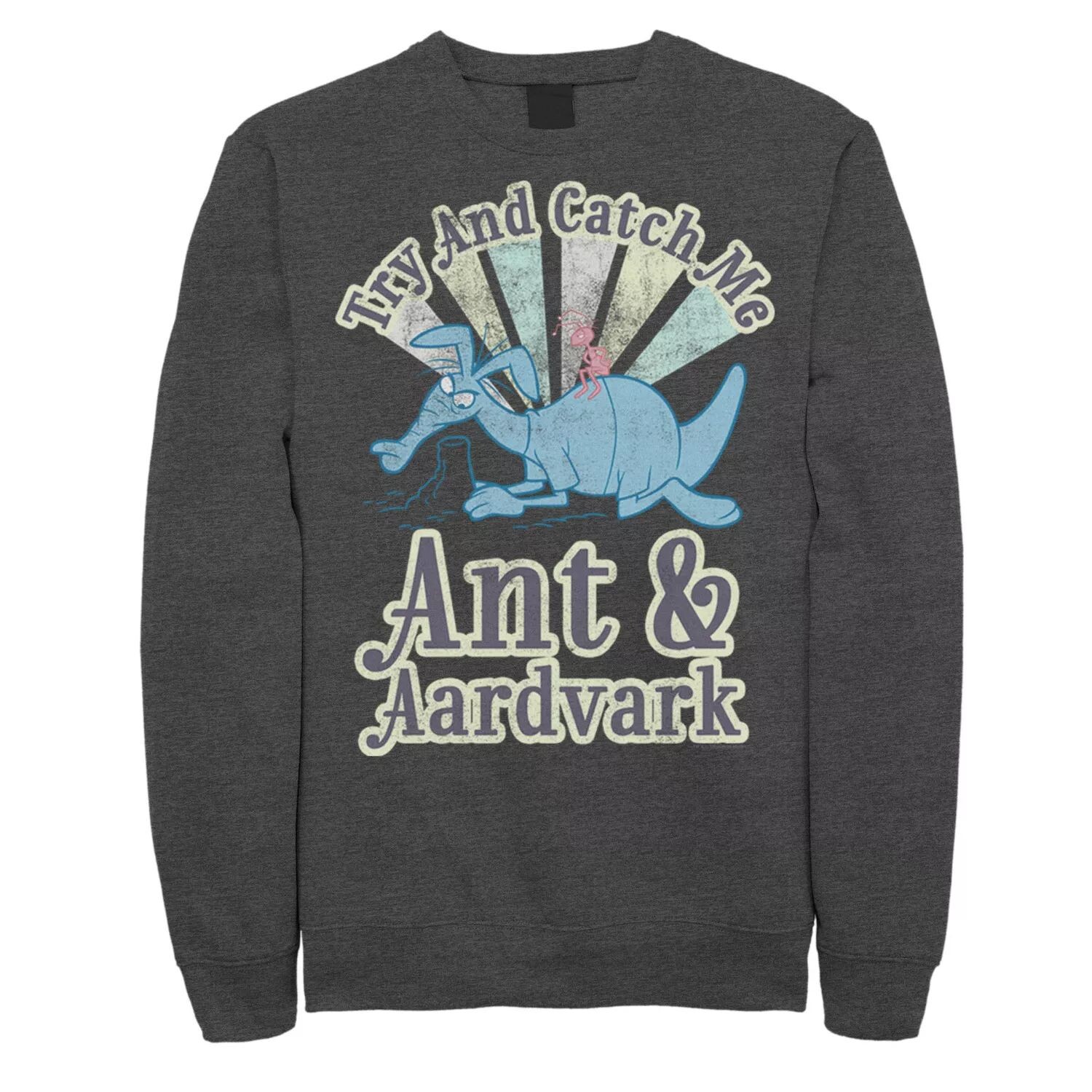 

Мужской флисовый пуловер с рисунком Pink Panther Ant And Aardvark Try And Catch Me Licensed Character