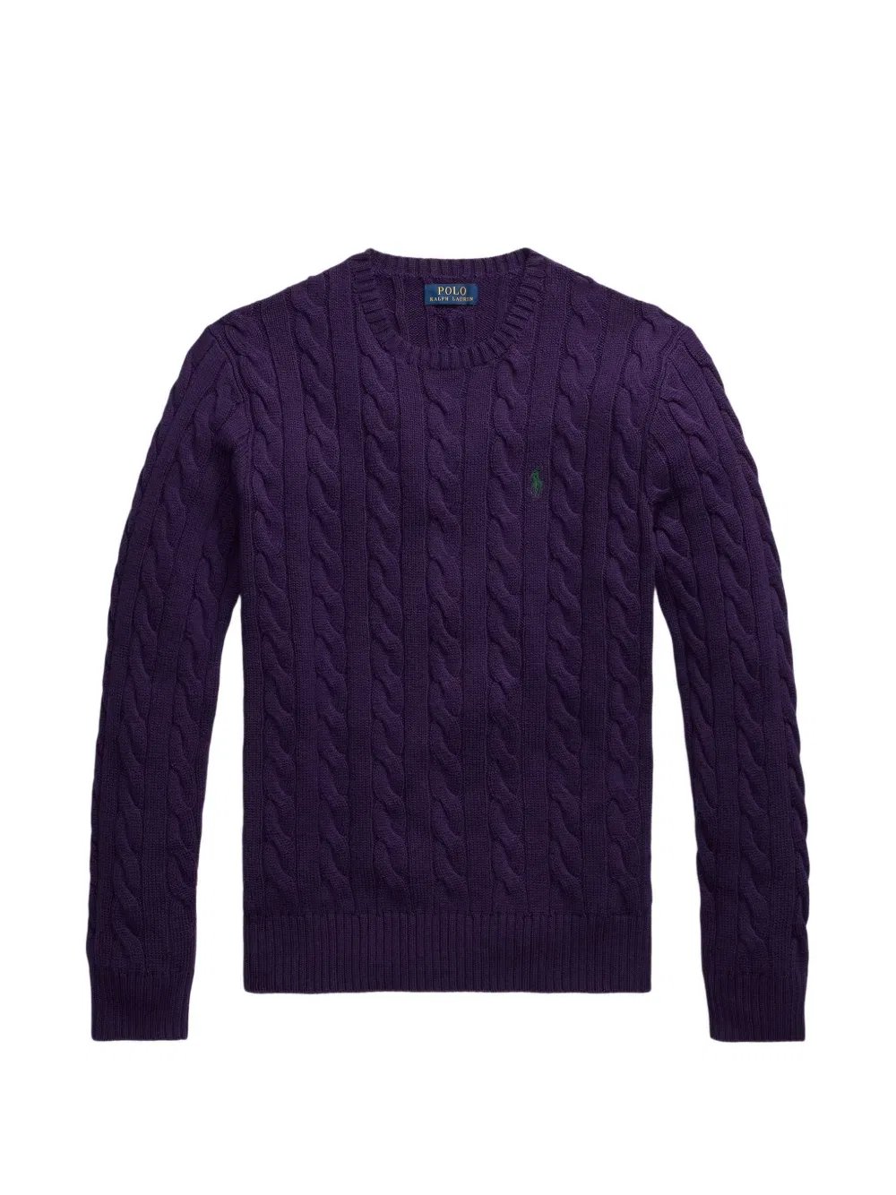 Свитер крупной вязки с круглым вырезом Polo Ralph Lauren, фиолетовый
