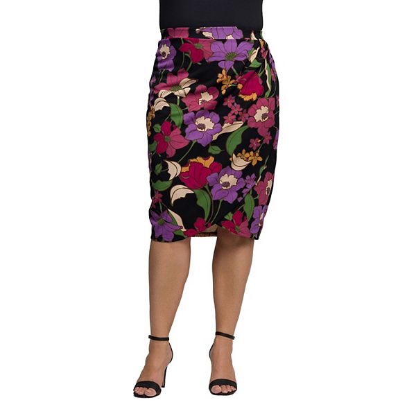

Пышная миди-юбка-карандаш с цветочным принтом 24Seven Comfort Apparel