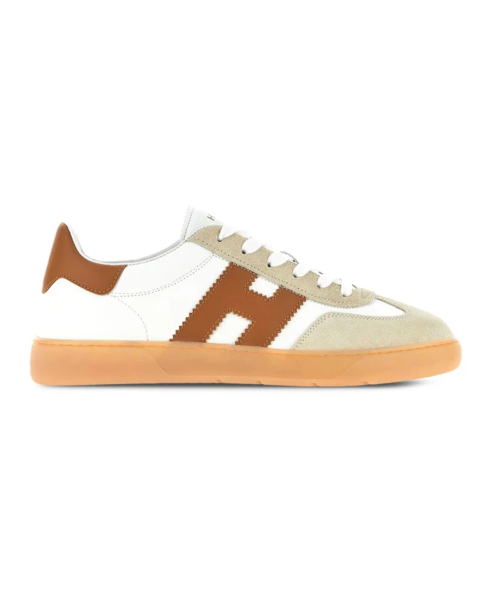 

Кожаные кроссовки с замшевыми вставками Hogan, мультиколор