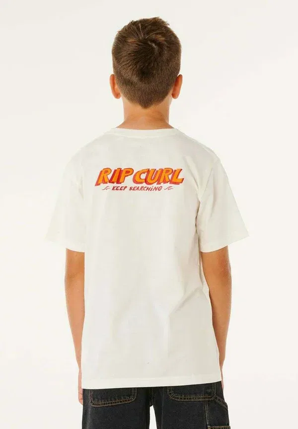 Футболка с коротким рукавом Eternal Shred Logo Print T-Shirt Rip Curl, цвет кость — фото 2