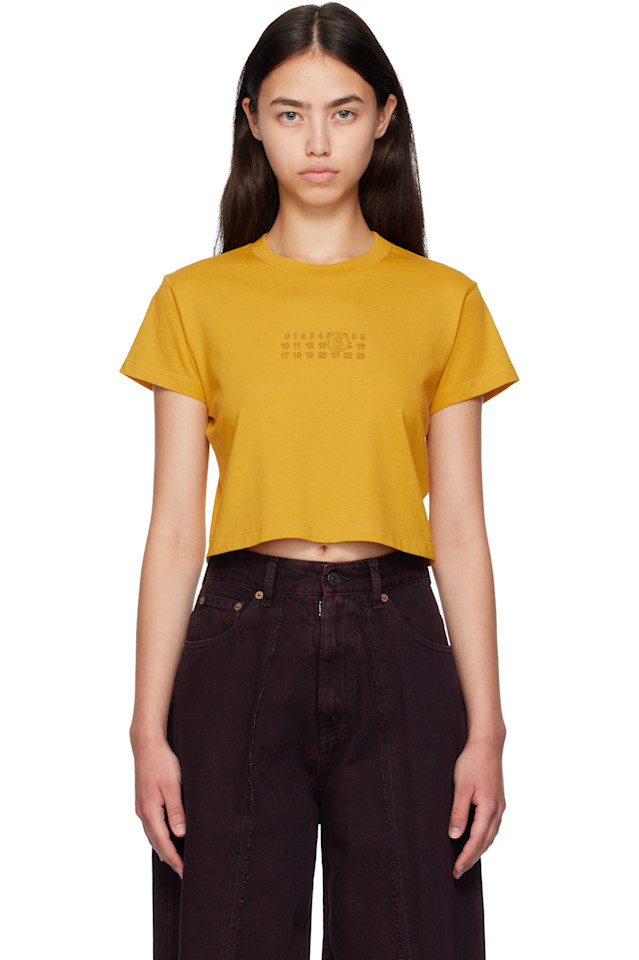 

Кроп-футболка Mm6 Maison Margiela, желтый