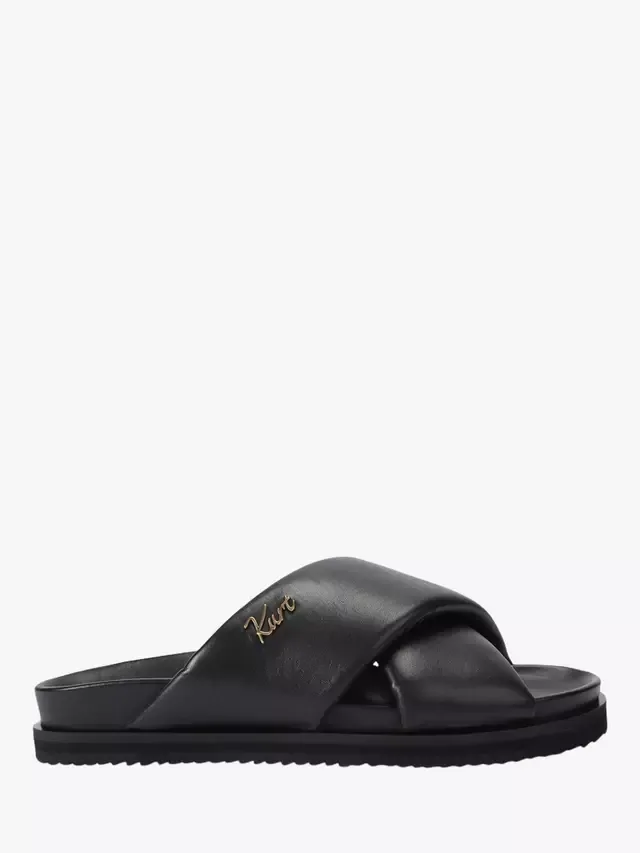 Сандалии-шлепанцы Baron из натуральной кожи, черные Kurt Geiger London