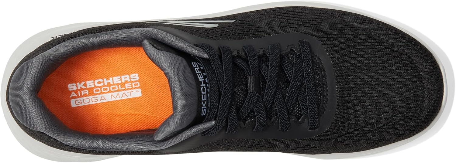 Мужские слипоны Skechers Respected - LoletoMoc с эластичной шнуровкой, черный/серый — фото 2