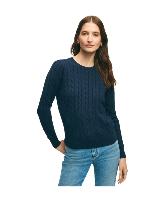 

Свитер крупной вязки из хлопка Supima Brooks Brothers, синий