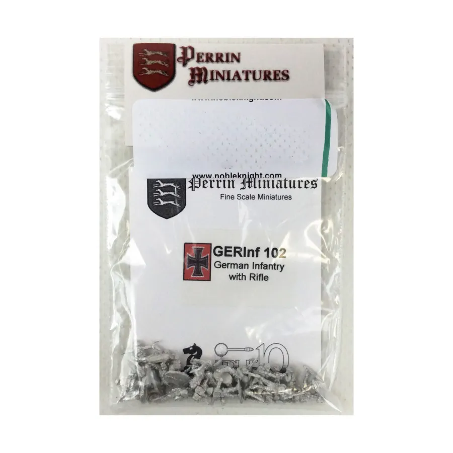 

Немецкая пехота с винтовкой, WWII Miniatures - German (10mm) (Perrin Miniatures)