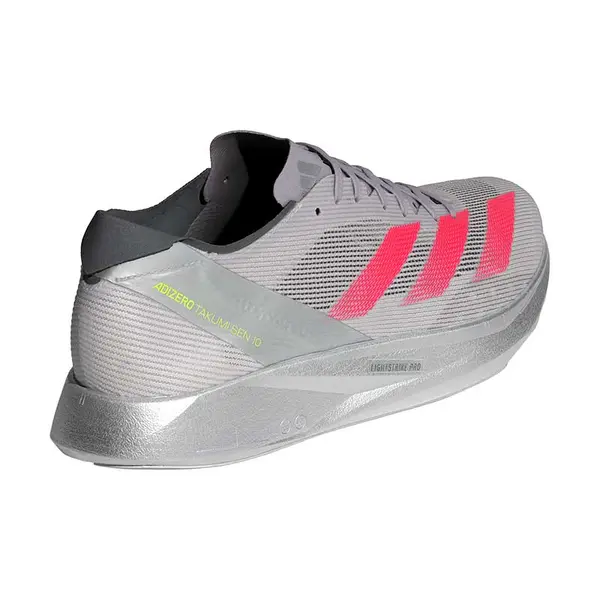 Кроссовки adizero boston 12 'dash grey lucid red lucid lemon' Adidas, серый — фото 3