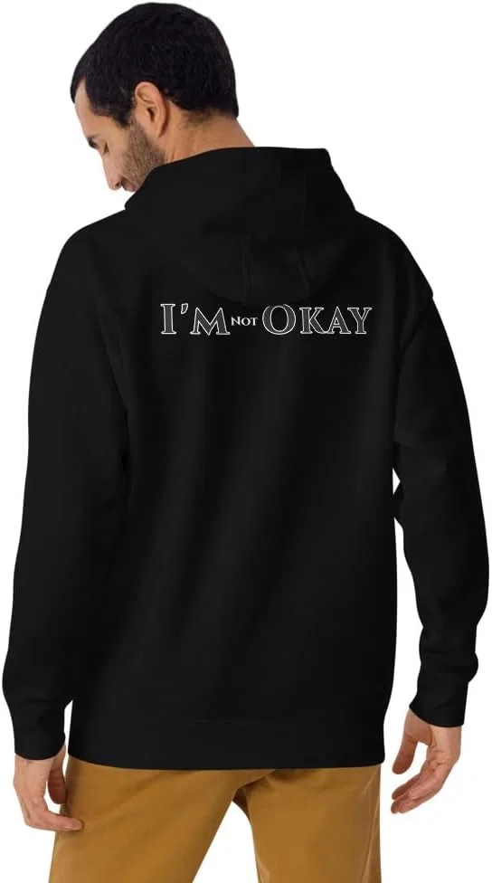 Худи Emo Skull Design Initial MCR - изготавливается на заказ. Хлопковый свитер Not Okay с капюшоном — фото 2