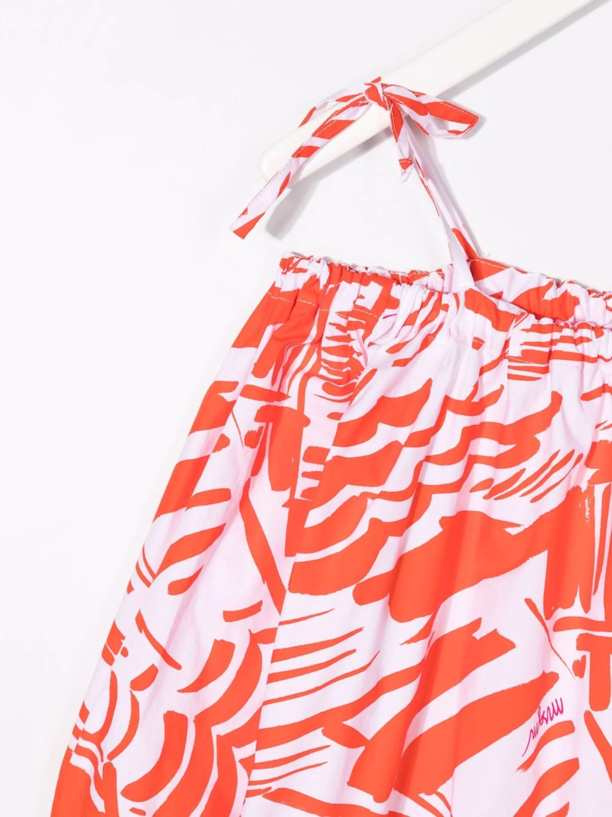 Платье с графичным принтом Msgm Kids, красный — фото 3