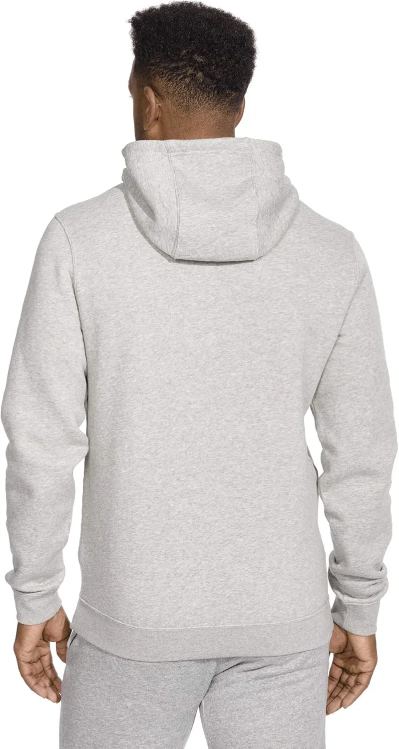Толстовка Nike Sportswear Club с капюшоном, Light Grey Heather/Light Grey Heather/White — фото 4