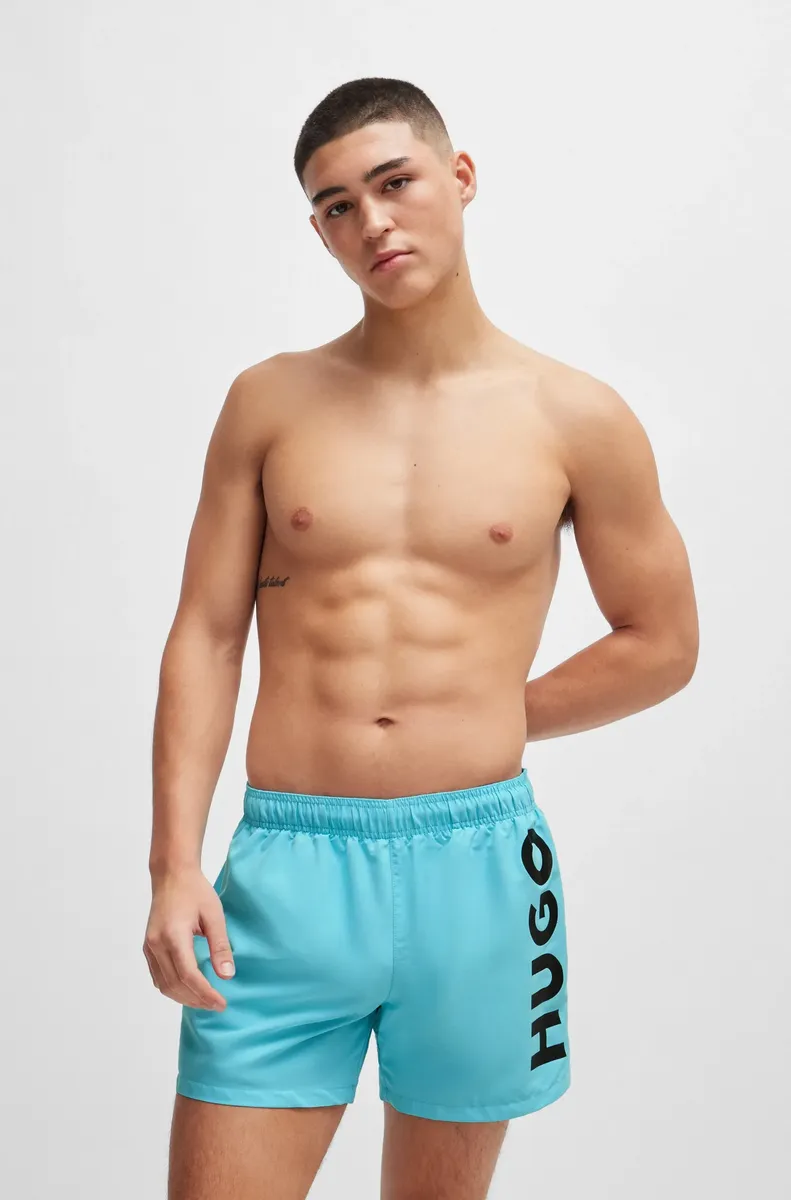

Купальные шорты HUGO Underwear "ABAS" с логотипом HUGO, цвет Turquoise/Aqua 440