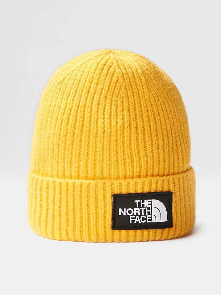 

Шапка The North Face TNF LOGO BOX CUFFED BEANIE, желтый