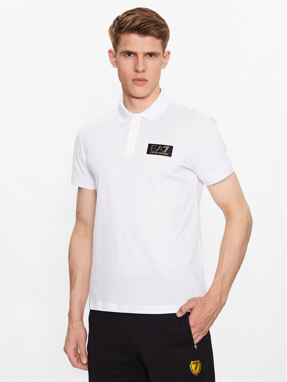 

Рубашка поло стандартного кроя Ea7 Emporio Armani, белый