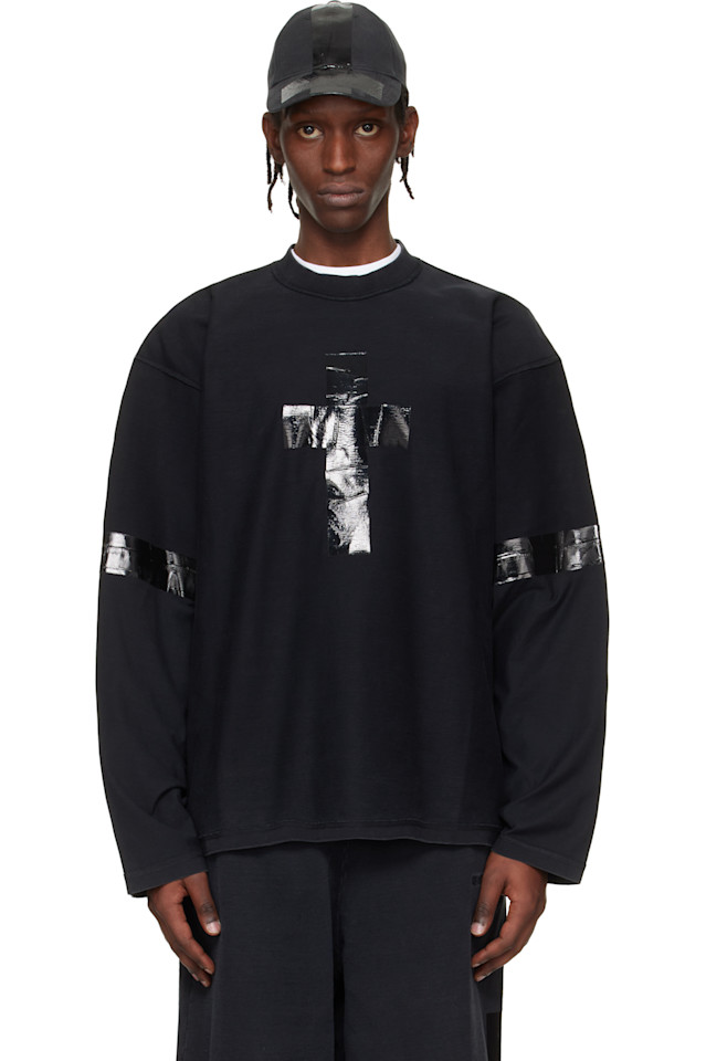 

Футболка с длинными рукавами, проклеенная лентой Vetements, черный