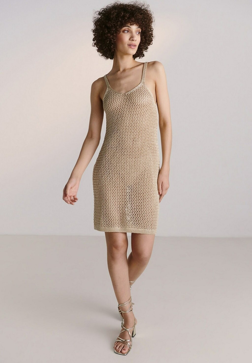 

Трикотажное платье Guido Maria Kretschmer Collection, золото