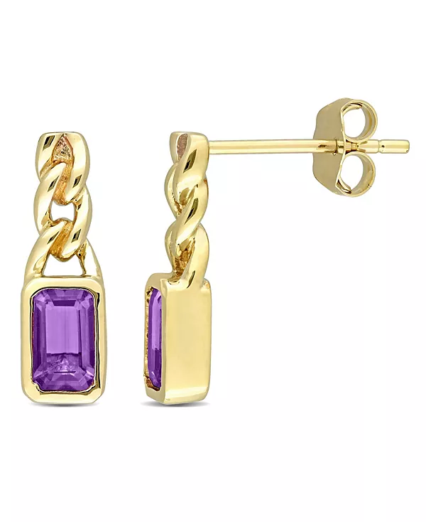 

Серьги-Подвески с аметистами (2/5 карата) из 10-каратного желтого золота Macy'S, amethyst
