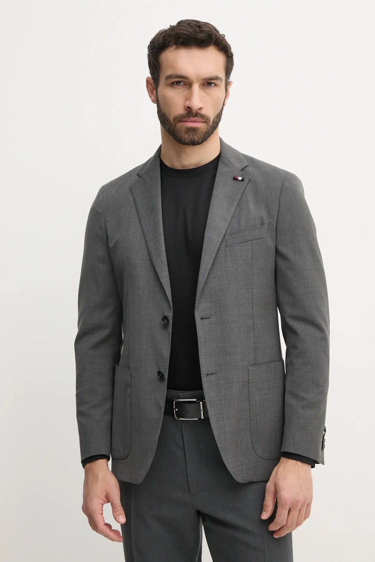 

Блейзер из смеси шерсти Tommy Hilfiger, серый