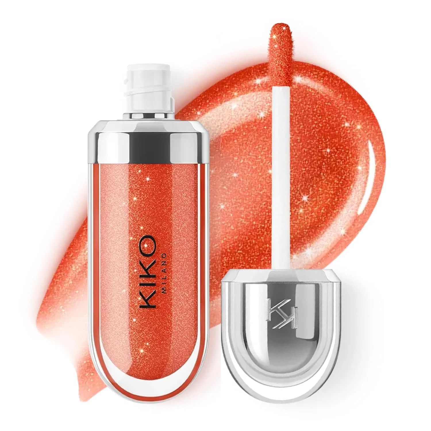 Питательный блеск для губ KIKO Milano 3D Hydra Lip Gloss 34 с 3D-эффектом Kiko Milano, 34 Pearly Blood Orange