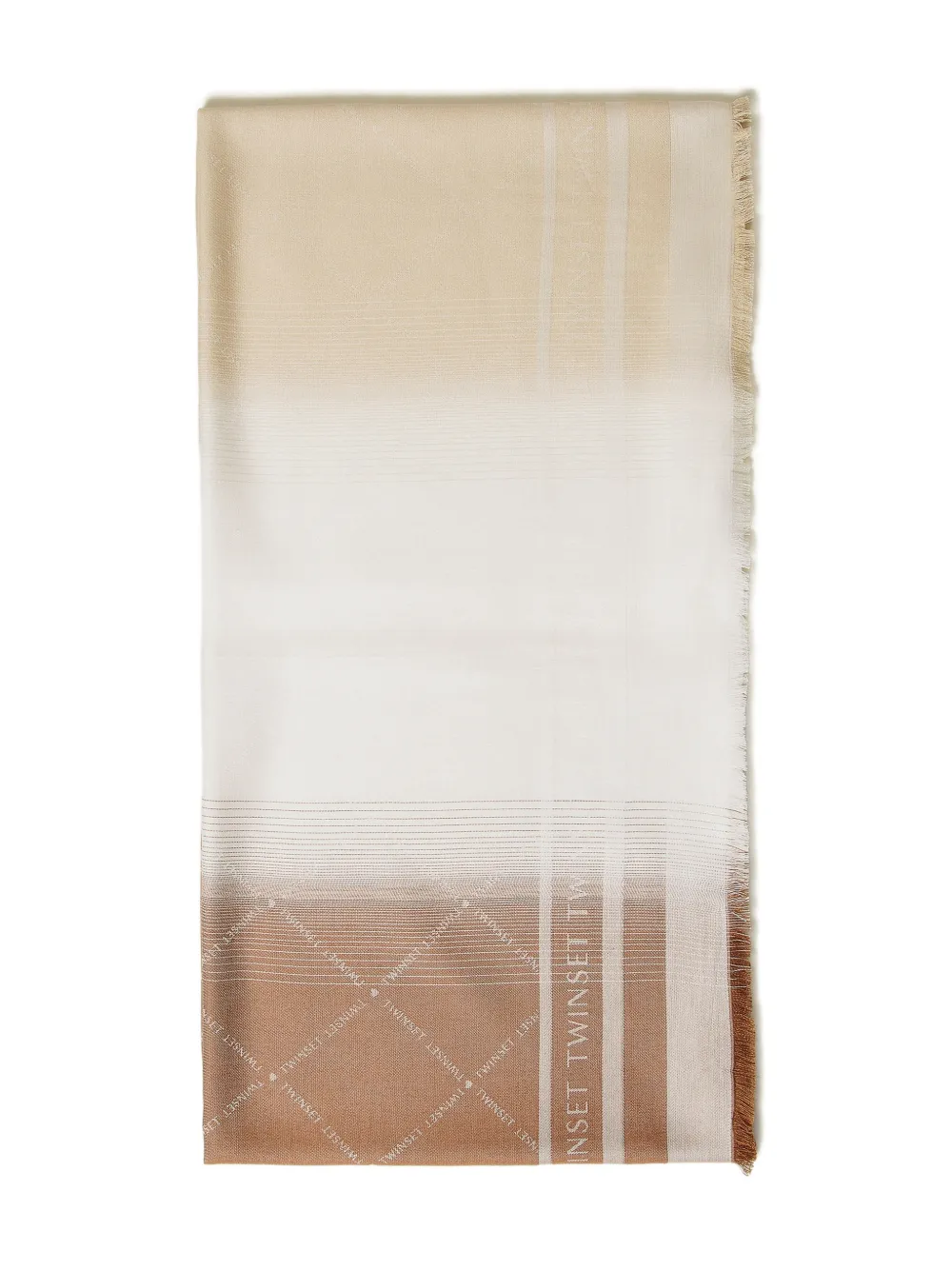 

Шарф с логотипом Twinset, бежевый