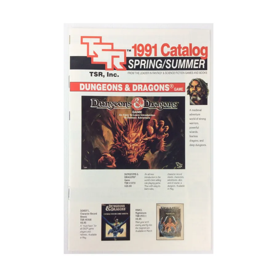 

1991 Spring/Summer Catalog, Catalogs (TSR), мягкая обложка