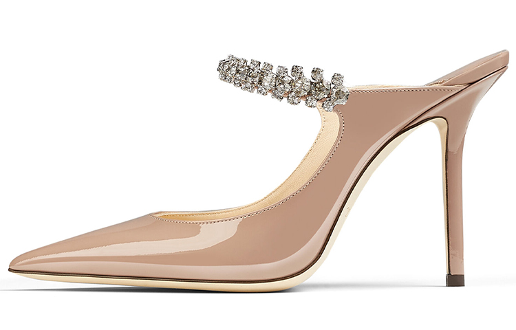 Мюли Bing 100 мм, украшенные кристаллами Jimmy Choo, Original Shoe Box Included