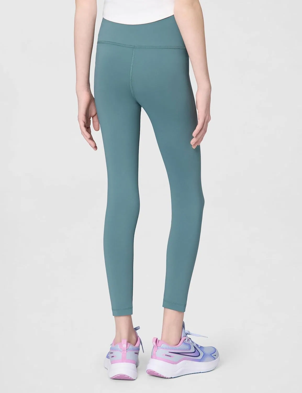 Леггинсы для девочек Dri-FIT, Nike, цвет Mineral Slate/White — фото 3