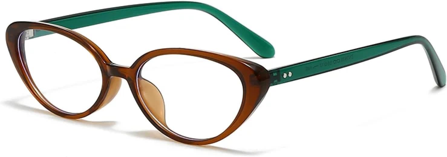 

Солнцезащитные очки с защитой от УФ-излучения UV400 | Женские, «кошачий глаз», маленькая оправа | Для женщин и мужчин, для занятий спортом на открытом воздухе и вождения DSVIGF, Brown Transparent