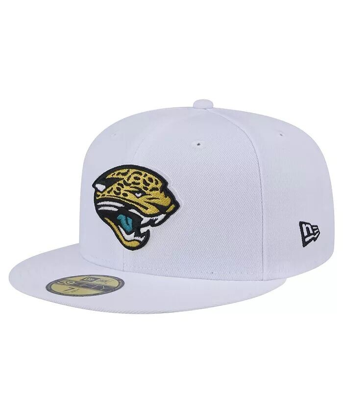 

Мужская белая приталенная шляпа Jacksonville Jaguars Throwback Logo Omaha 59FIFTY New Era, белый