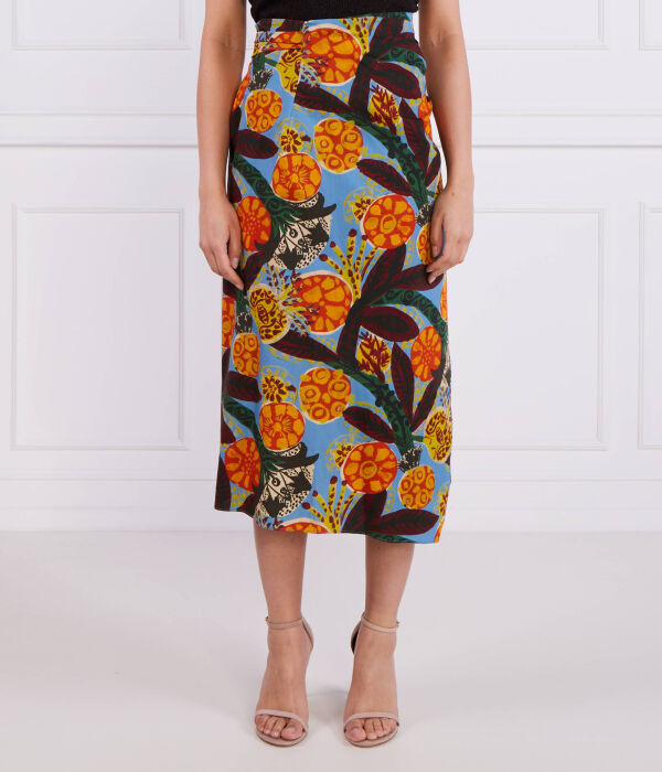 

Юбка Weekend Maxmara с цветочным узором, оранжевый