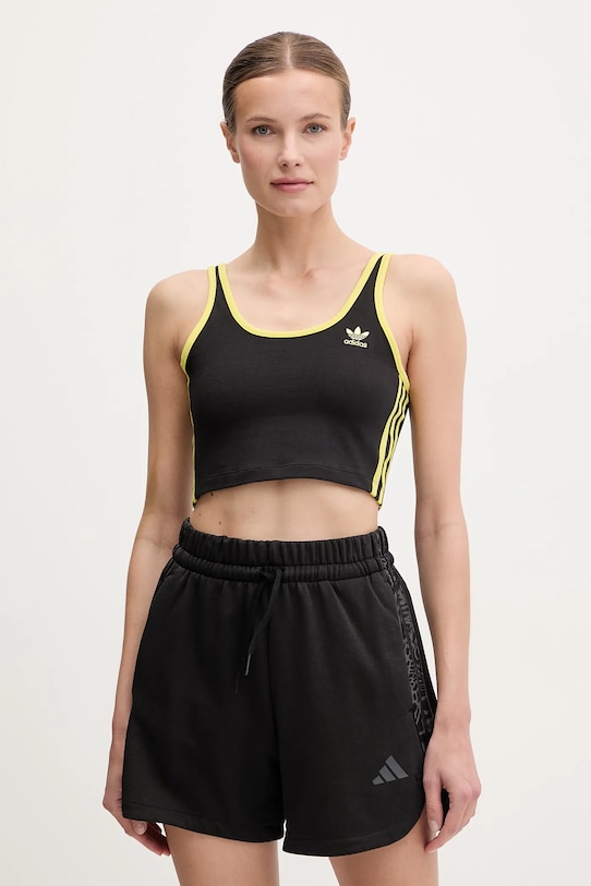 

Топ с тремя полосками Adidas Originals, черный