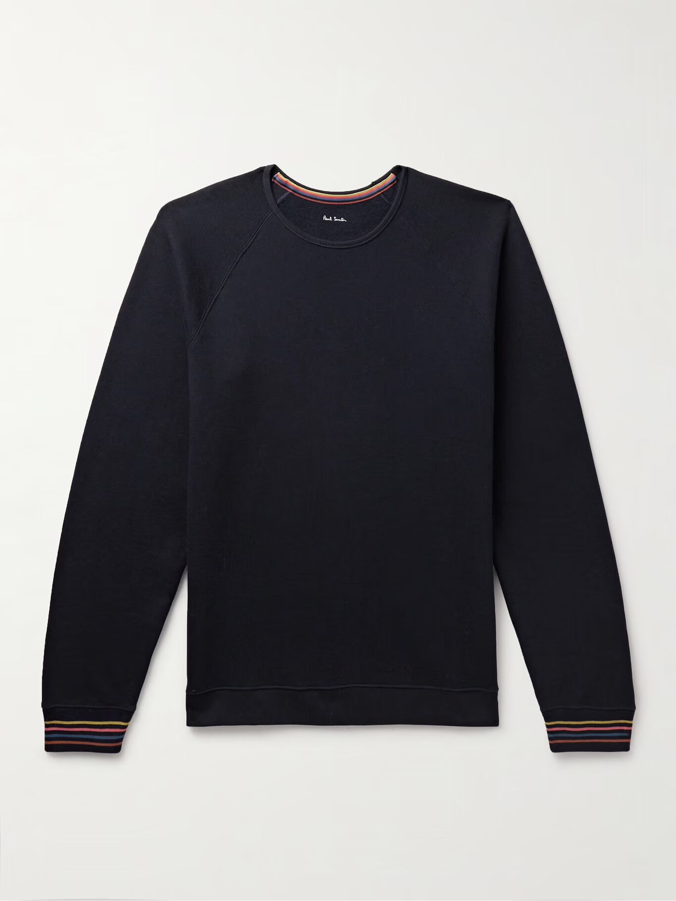 

Полосатая толстовка из хлопкового джерси с аппликацией PAUL SMITH, темно-синий
