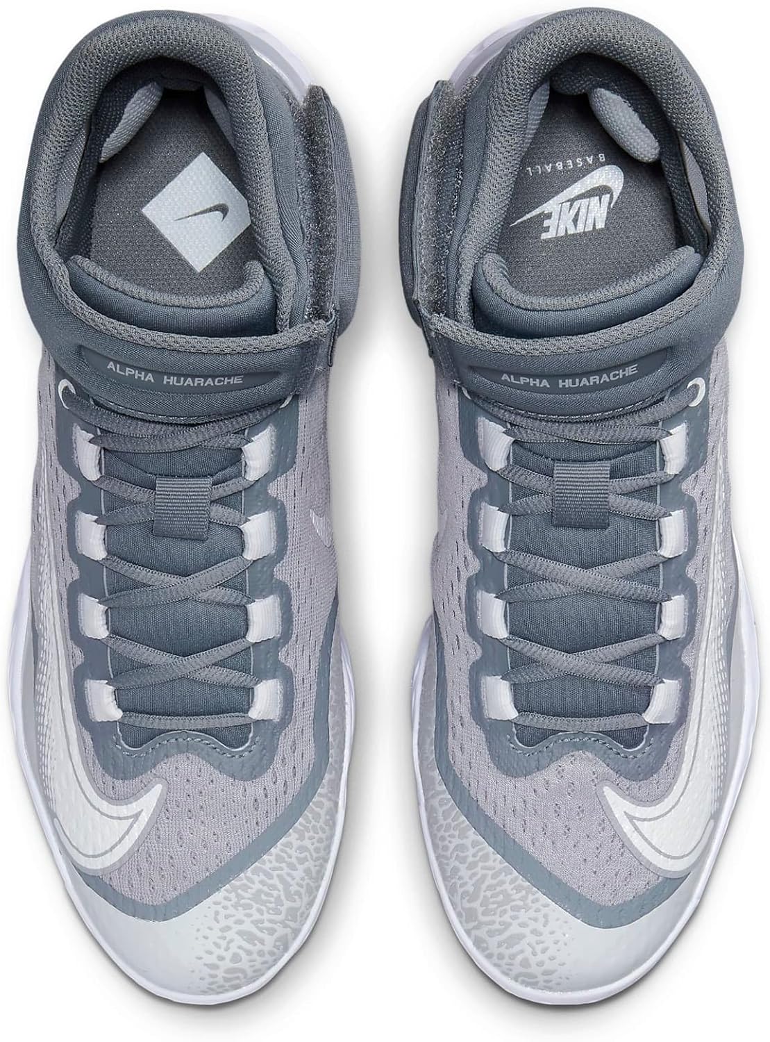 Бейсбольные бутсы Elite 4 Mid Metal от Nike - Alpha Huarache, Wolf Grey/Cool Grey/Pure Platinum/White — фото 4