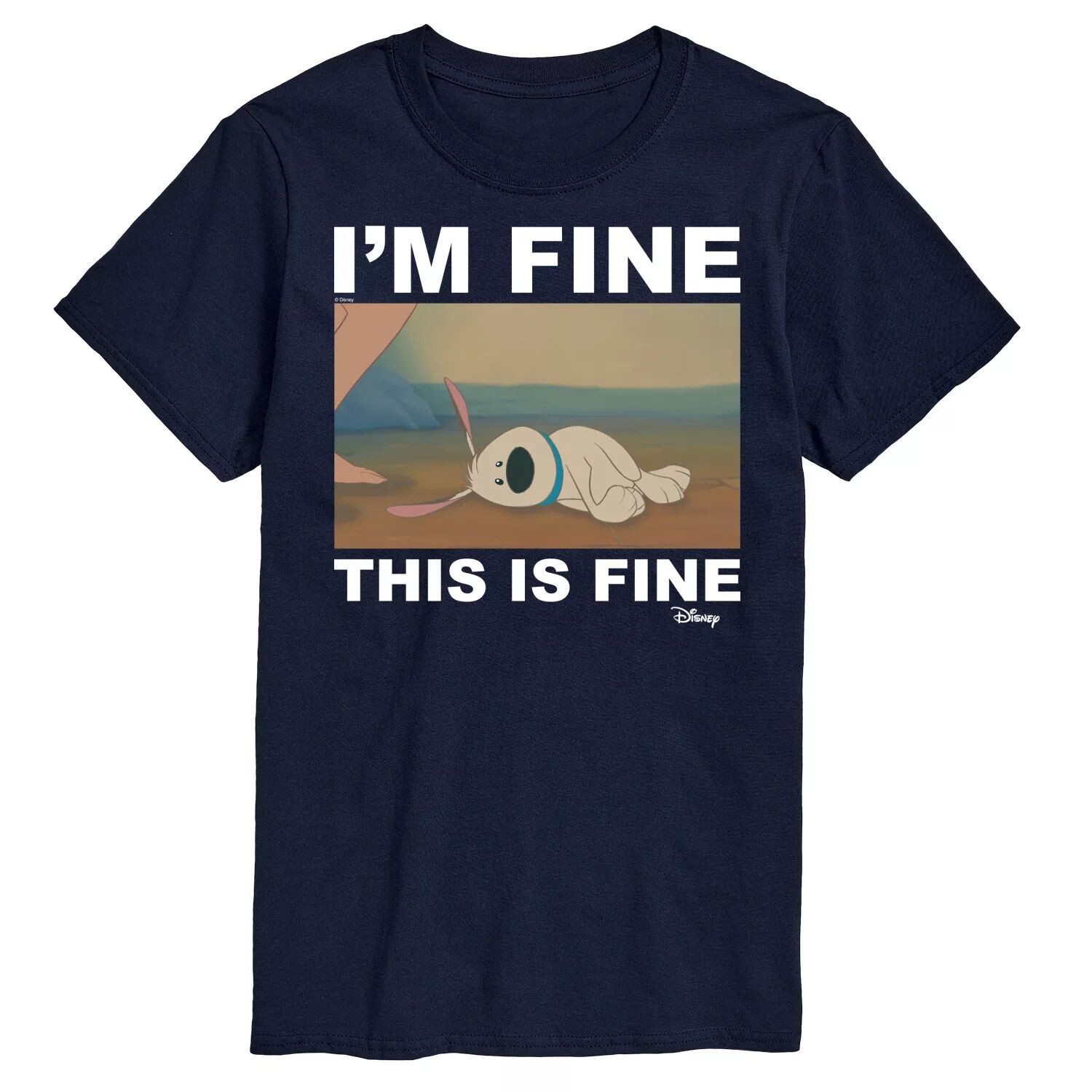 

Футболка Princess Big & Tall I'm Fine This Is Fine с цветком Disney, синий