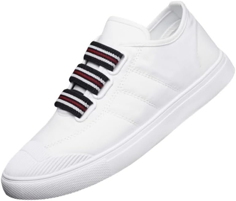 

Мужские стильные дышащие спортивные кроссовки из парусины, удобные, с противоскользящим покрытием и прочные, идеально подходят для ходьбы, модные для студентов и повседневной носки Hoalox, белый