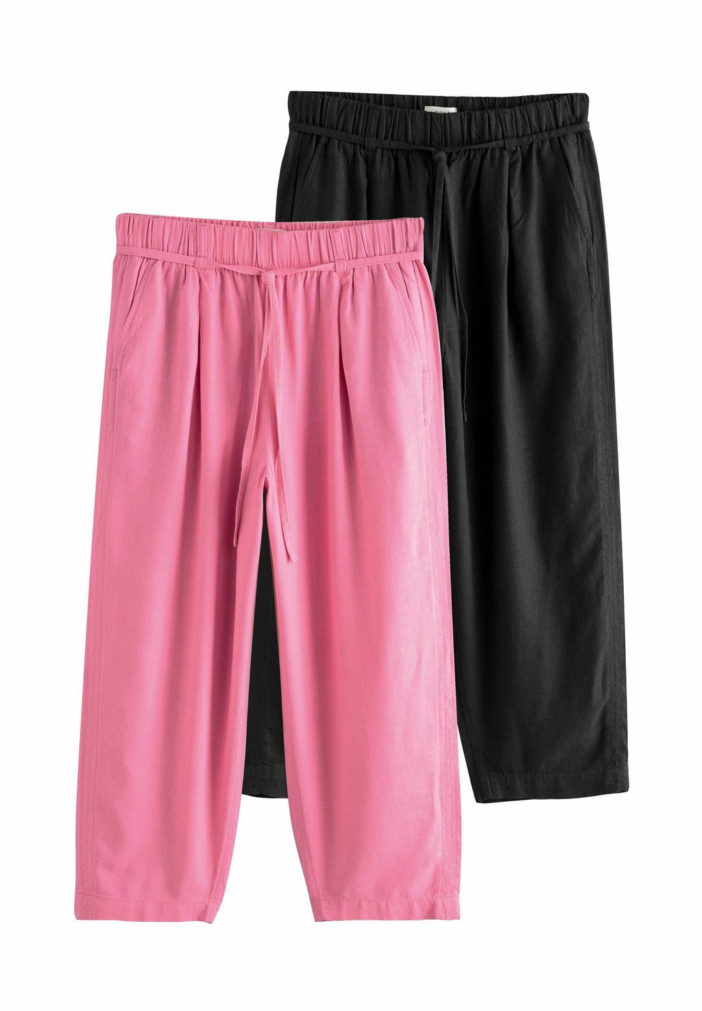 

Брюки TIE WAIST BARREL LEG 2 PACK Next, черный