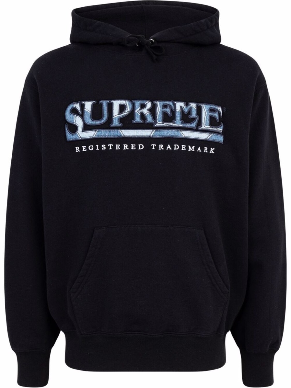 

Худи с вышитым логотипом Supreme, черный
