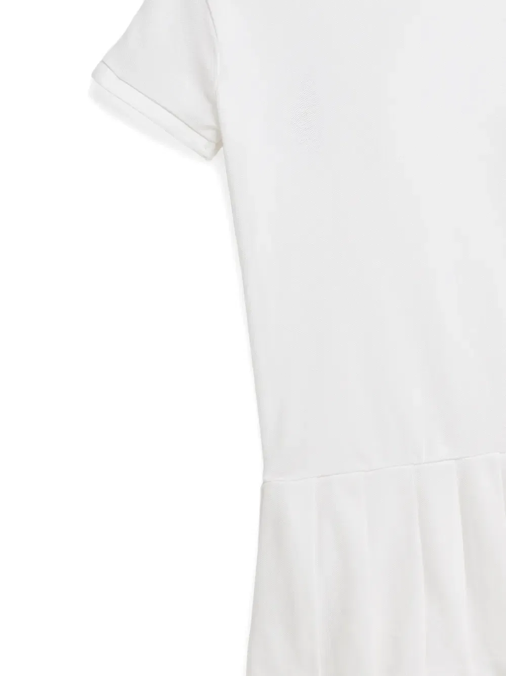 Платье с плиссировкой и логотипом Polo Ralph Lauren Kids, белый — фото 3
