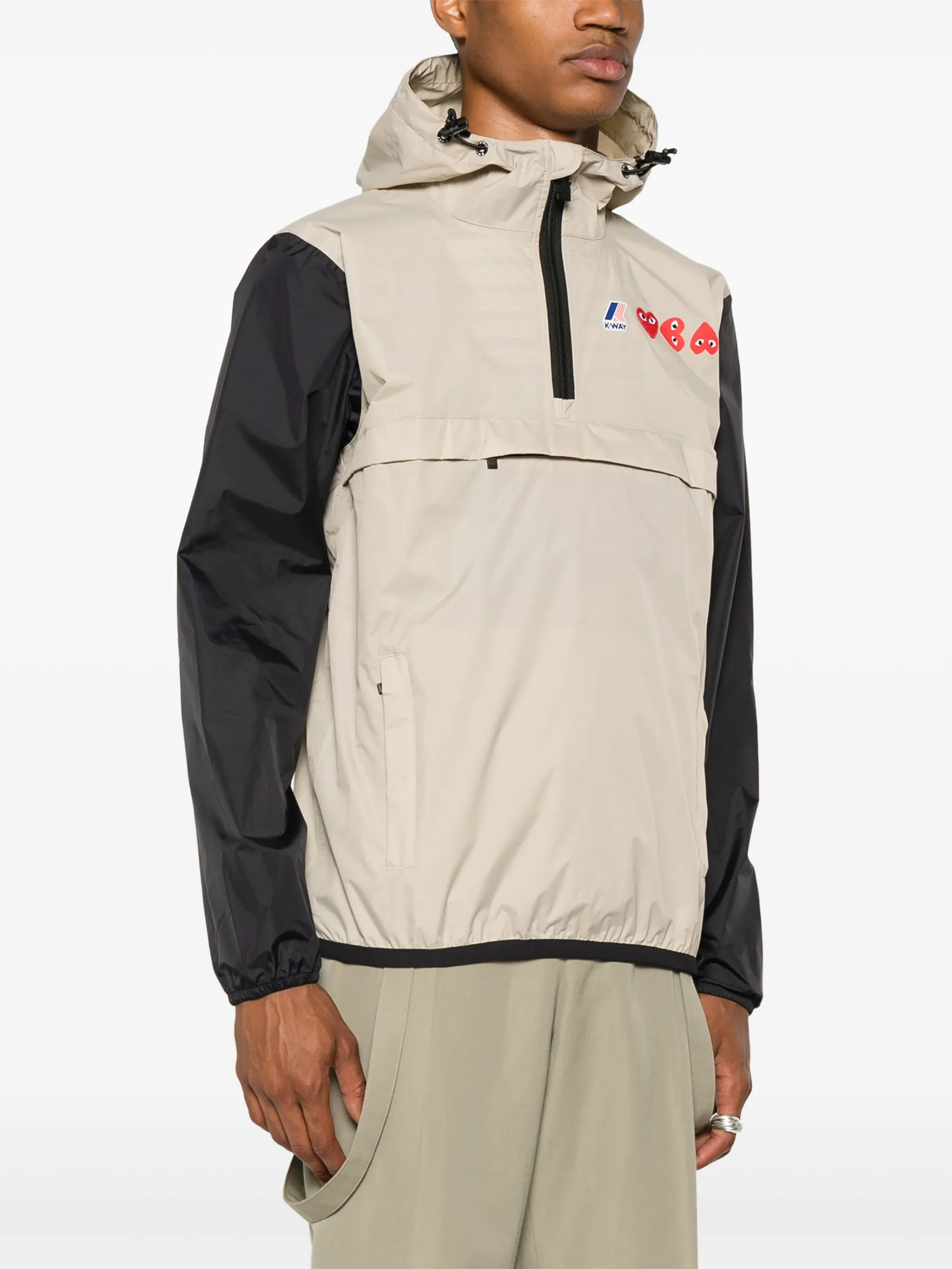 Легкая куртка Heart из коллаборации с K-Way Comme Des Garçons Play, бежевый — фото 4